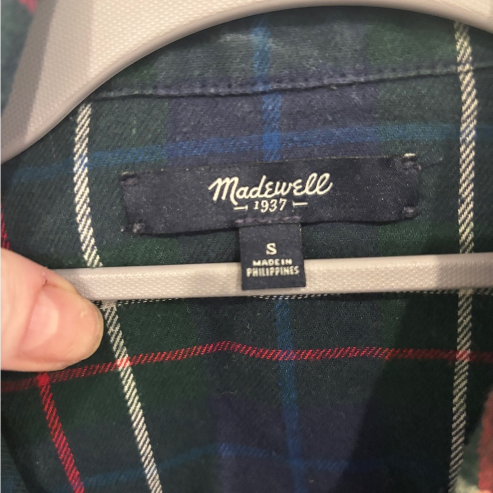 Madewell Tartan Plaid Flannel Shirt. Size S - Picture 4 of 6